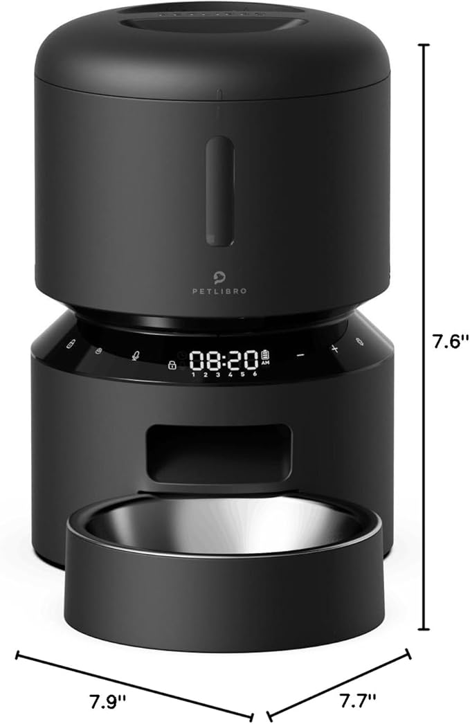 PETLIBRO Automatic Cat Feeder, Automatic Cat Food Dispenser with Freshness Preservation, Timed Cat Feeders for Dry Food, Up to 50 Portions 6 Meals Per Day, Granary Pet Feeder for Cats - PAWPICO