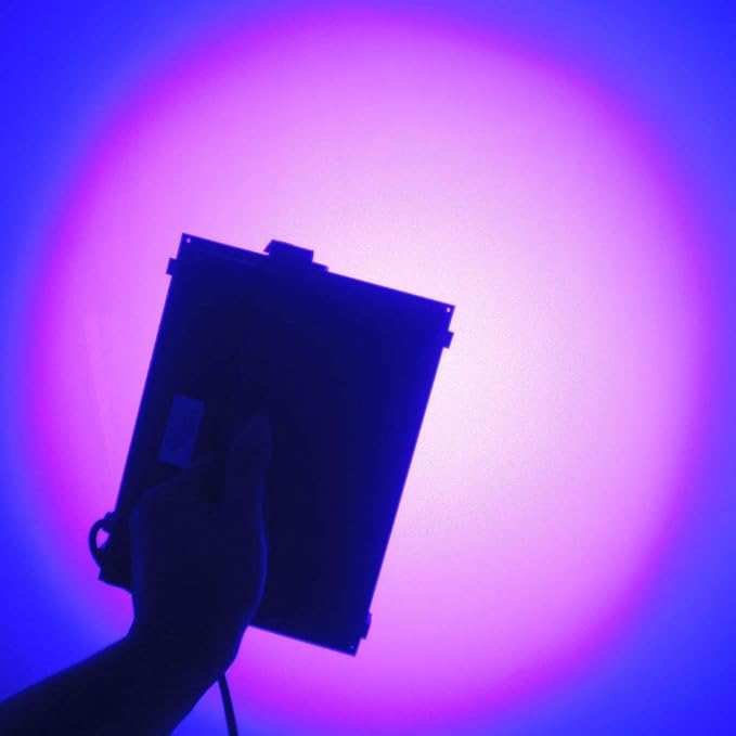 110V 50W Slim Waterproof Ultra Violet UV LED Flood Black Light Blacklight for Party Supplies, Glue Curing, Neon Glow, Glow in The Dark, with US Plug QUANS