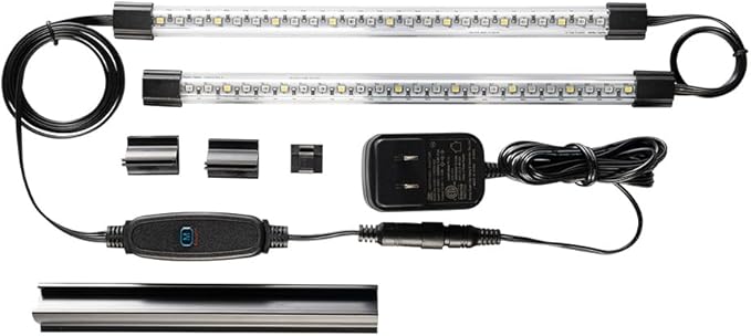 GloFish 10 Inch LED Light Stick 2 Count - White, Blue and, Magenta Aquarium Lights - Tank Sizes Up to 75 Gallons GloFish