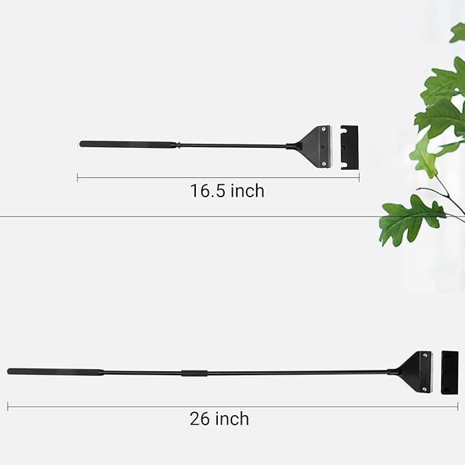 Algae Scraper for Glass Aquarium, Long Handle Fish Tank Algae Scraper with 10 Blades, Essential Aquarium Cleaning Tool. PAWPICO
