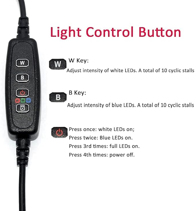 Fish Tank Clip on Light, VARMHUS RGB Clamp Aquarium Light Fish and Plant Aquarium Lighting with Timer Dimmer for Sunrise and Sunset (7W) VARMHUS