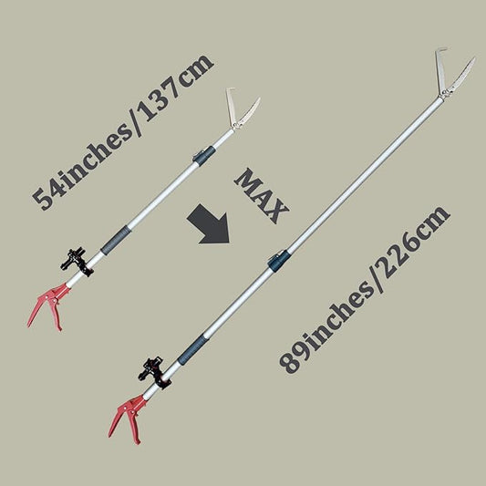 89''Telecopic Snake Tongs Professional Reptile Catcher Grabber Wide Jaw Handling Tool 2024 New Launch REAYEAXN
