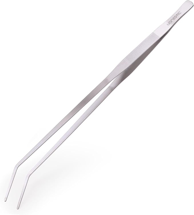 Heavy Duty Extra Long Tweezers 24 Inch, Reptile Feeding Tongs, Curved Aquarium Tweezers Extra Long, Reptile Tongs, Fish Feeding Tongs, Terrarium and Aquarium Tongs Extra Long VORESTIC