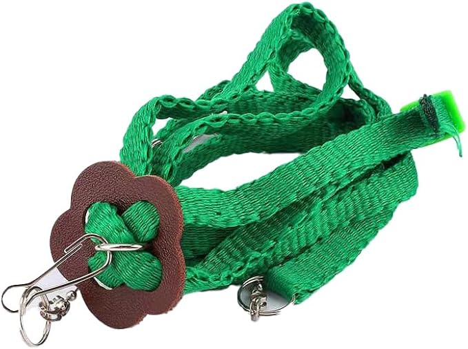 Adjustable 4.72inch Reptile Lizard Harness Leash,Turtle Lizard Pet Traction Belt Bearded Dragon Accessories Soft Small Pet Animal Harness Rope Outdoor Used (Green) HOKABLE