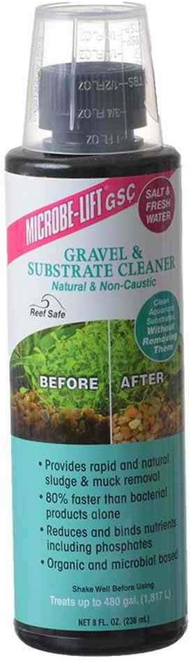Microbe-Lift Professional Gravel & Substrate Cleaner for Freshwater and Saltwater Tanks, 8oz Microbe-Lift