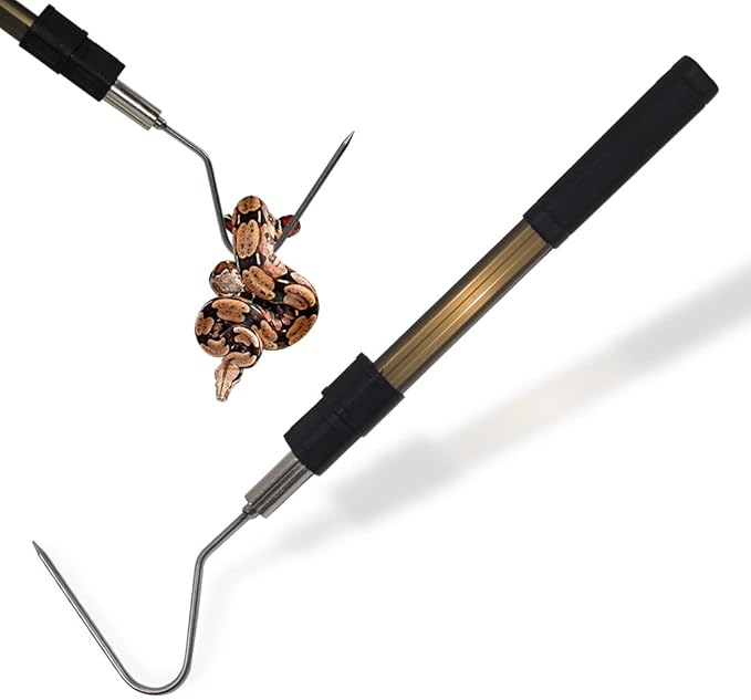 41.6" Snake Hook Reptile Catcher Stick Tongs Rattlesnakes Grabber Pick-up Handling Tool Kit for Catching Controlling or Moving Python Copperhead Wamlet