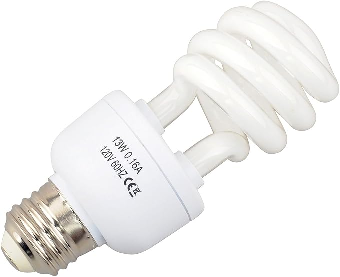 LUCKY HERP 10.0 UVB Reptile UVB Bulb,Fluorescent Terrarium Lamp,Compact Bulb,E26,Screw Thread (13 Watt) LUCKYHERP