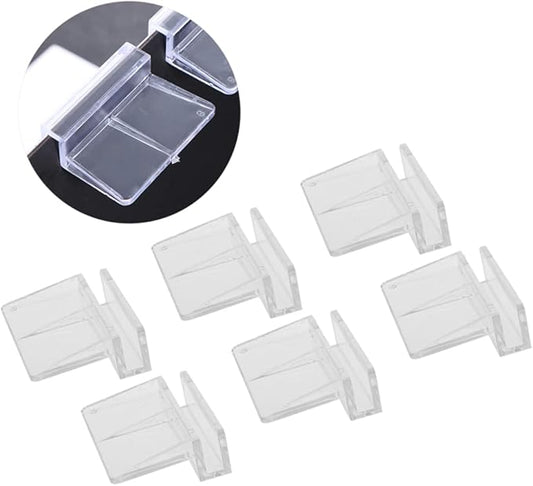 10Pcs Transparent Plastic Aquarium Cover Bracket Supports for Home Fish Tanks Durable Clips for Secure Lid Placement Aquariums BUGUUYO
