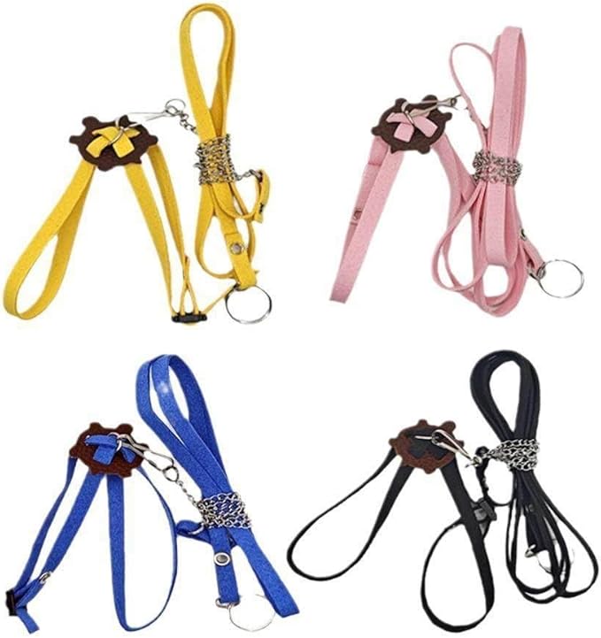 Tortoise Leash, Adjustable Control Rope Turtle Leash and Harness Pet Walking Rope for Small Medium and Large Turtle Pets Outdoor Walking Training Supplies,Pink L cyhaen