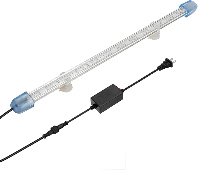 hygger 24.4" Ultra Bright Glass Submersible Aquarium Light, 14W COB LED Explosion-Proof Under Water Fish Tank Light, RGB LED Light for 25"-40" Freshwater Tanks hygger