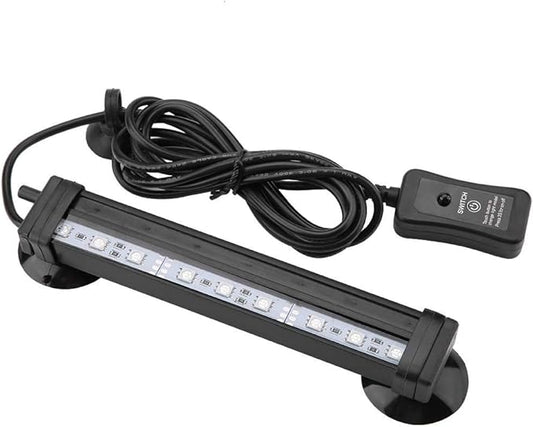 TOPINCN LED Aquarium Light Fish Tank Bubble Light Underwater Led Light with Remote Control + Manual Color Change - Highlight Colorful Aquarium Light Kit(US Plug)(16cm) TOPINCN