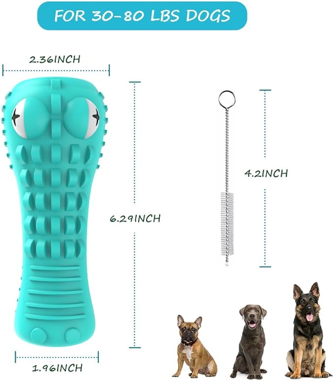 Dog Toys for Aggressive Chewers Large Medium Breed Indestructible Dog Chew Toys Dog Toothbrush Squeaky Interactive Tough Extremely Durable Dog Toys to Keep Them Busy - PAWPICO