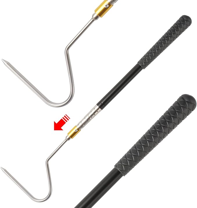 Yorikyas 64 inch Snake Catcher Hook Stick Tongs Grabber Handling Tool Kit for Rattlesnakes Python Copperhead Removal Yorikyas