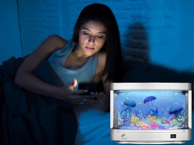 Lightahead Artificial Jellyfish Decorative Sensory Aquarium LED Lamp Virtual Ocean in Motion Night Light Decoration Lightahead%C2%AE