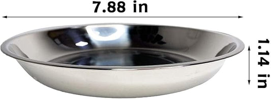 kathson Stainless Steel Whisker Relief Cat Bowl, 4 pcs Shallow and Wide Bowls, Pet Cat & Dog Feeding Large Dishes Fits with Elevated Stands Pet Bowl Stand (7.88 Inch Dia.) - PAWPICO