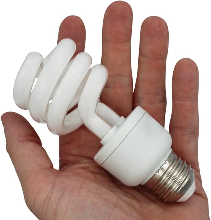 lumenivo 15 Watt UVB Reptile Light 5.0 15W Spiral Reptile Heat Terrarium Light Bulbs for Turtles, Gecko, Tortoise, Snake, Lizard, Chameleons, and Insects - 120V - 5 Pack Lumenivo