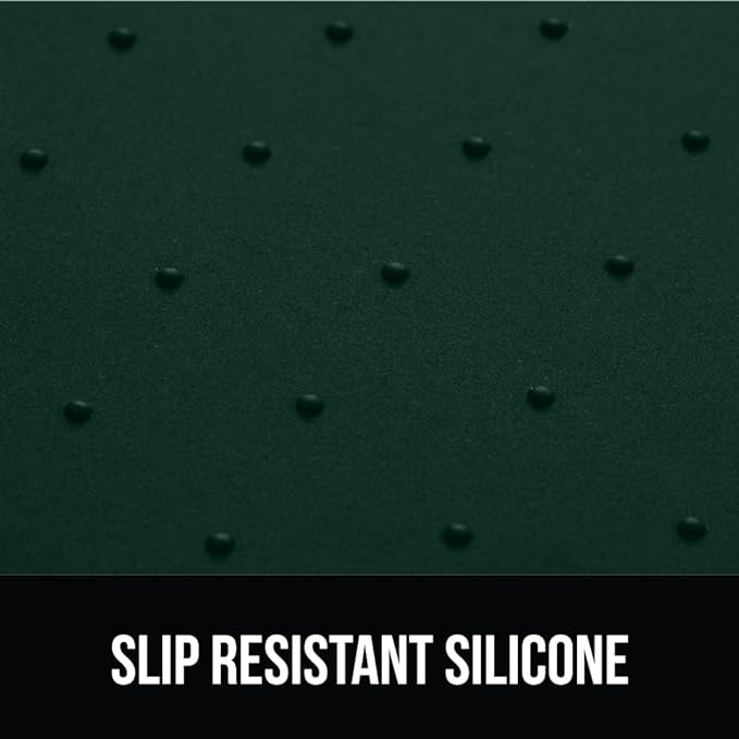 Gorilla Grip 100% Waterproof Raised Edge BPA Free Silicone Pet Feeding Mat, Dog Cat Food Mats Contain Spills Protects Floors, Placemats for Cats and Dogs Water Bowl, Pets Accessories 18.5x11.5 Green - PAWPICO