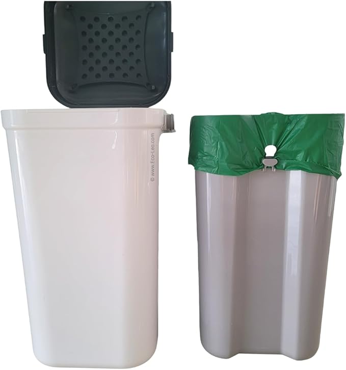 EcoLeo Compatible Liner Bags for Pet Waste Pail, 15 Count, Bamboo Charcoal Deodorizer Bags - PAWPICO