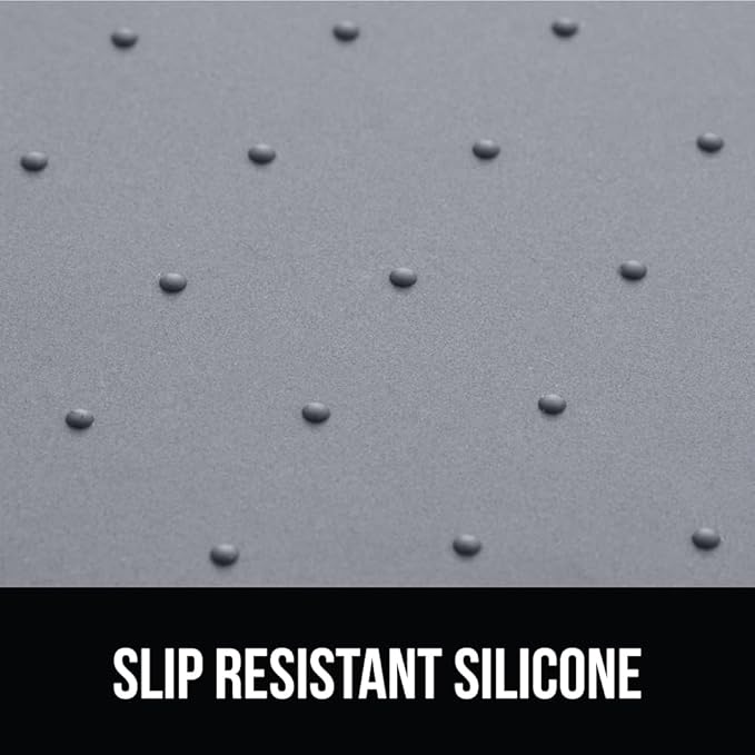 Gorilla Grip 100% Waterproof Raised Edge BPA Free Silicone Pet Feeding Mat, Dog Cat Food Mats Contain Spills Protects Floors, Placemats for Cats and Dogs Water Bowl, Pets Accessories 23x15 Gray - PAWPICO