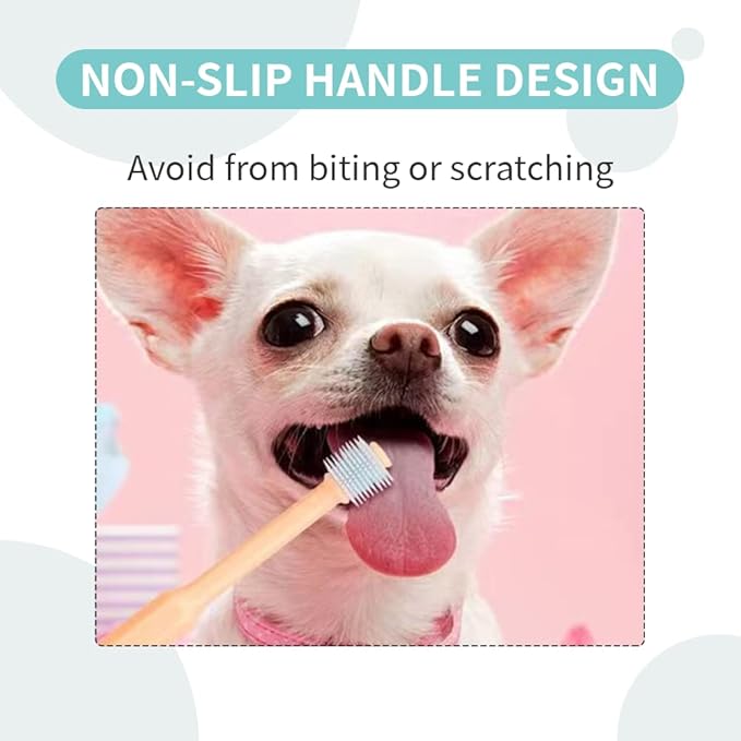 YMPEKA 3Pack Small Dog Toothbrush Cat Tooth Brush Brushing Kit pet Toothbrush Cat Dental Care,Deep Clean Acne Chin Treatment Suction Cup 360 Degree Silicone pet Toothbrush, for Cats Dogs YMPEKA