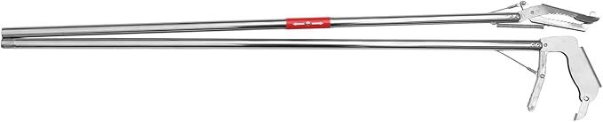 47 Inch Folding Snake Grabber Tool, Extra Long Snake Tongs for Extra Safety, Snake Grabber is Made of Stainless Steel for Corrosion Resistance, High Load Capacity, Easy to Clean and Maintain Puzau