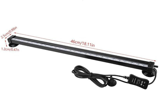 TOPINCN LED Aquarium Light Fish Tank Bubble Light Underwater Led Light with Remote Control + Manual Color Change - Highlight Colorful Aquarium Light Kit(US Plug)(46cm) TOPINCN