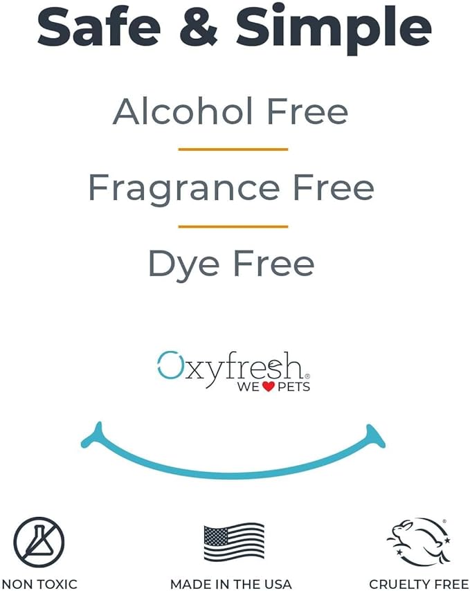 Oxyfresh Premium Pet Dental Care Solution Pet Water Additive: Best Way to Eliminate Bad Dog Breath and Cat Bad Breath - Fights Tartar & Plaque - So Easy, Just Add to Water! Vet Recommended 16 oz. Oxyfresh