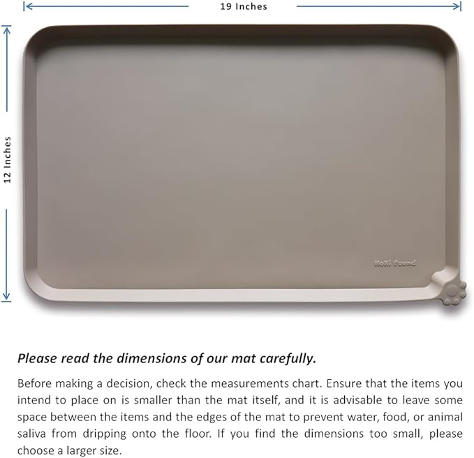 Hoki Found - Waterproof Pet Feeding Mats with High Lips, Multiple Size and Colors -T - PAWPICO