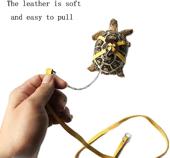 Tortoise Leash, Adjustable Control Rope Turtle Leash and Harness Pet Walking Rope for Small Medium and Large Turtle Pets Outdoor Walking Training Supplies,Pink L cyhaen