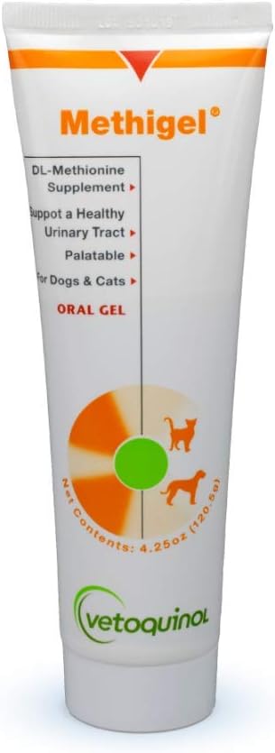 Vetoquinol Methigel Urinary Acidifier to Promote Urinary and Bladder Health for Dogs & Cats Vetoquinol