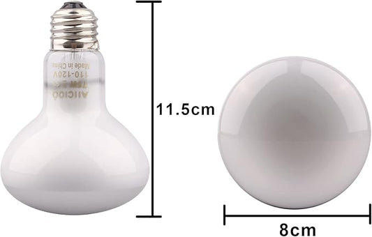 Aiicioo Reptile Basking Light Bulb - 75W Reptile Heat Lamp Basking Bulb for Bearded Dragon Turtle Hermit Crab Gecko Lizard Daylight AIICIOO