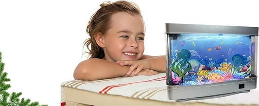 Lightahead Artificial Jellyfish Decorative Sensory Aquarium LED Lamp Virtual Ocean in Motion Night Light Decoration Lightahead%C2%AE