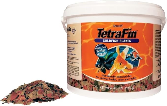 Tetra Goldfish Flakes, Nutritionally Balanced Diet For Aquarium Fish, Vitamin C Enriched Flakes, 4.52 lbs oz Tetra