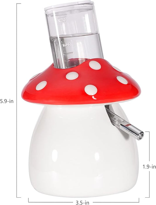 Niteangel Water Bottle with Stand for Syrian Dwarf Hamsters Gerbils Mice Rats Degus Small pet Rodents (Ceramic Water Bottle - 80ml) Niteangel