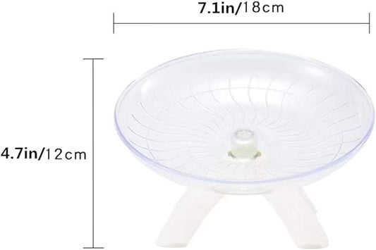 Hamster Flying Saucer Silent Running Exercise Wheel for Hamsters, Gerbils, Mice,Hedgehog and Other Small Pets Silent Running Wheel Hamster Wheel (White) Nawhed
