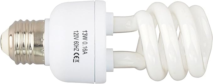 LUCKY HERP 10.0 UVB Reptile UVB Bulb,Fluorescent Terrarium Lamp,Compact Bulb,E26,Screw Thread (13 Watt) LUCKYHERP