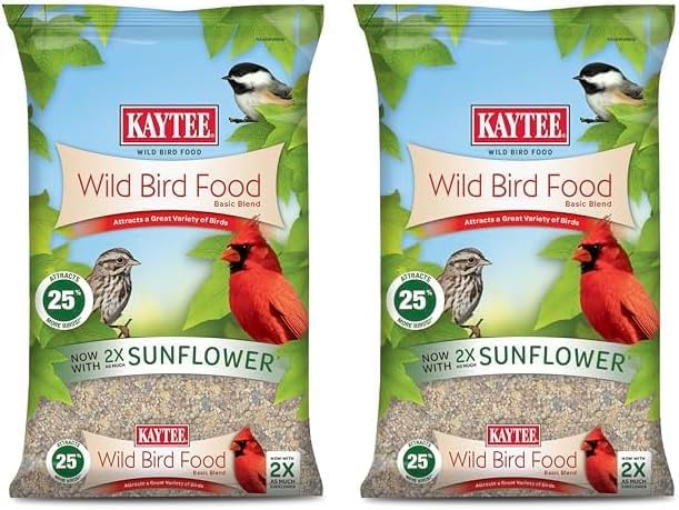 Kaytee Wild Bird Basic Seed, 20lbs (2 Packs of 10lbs) Kaytee