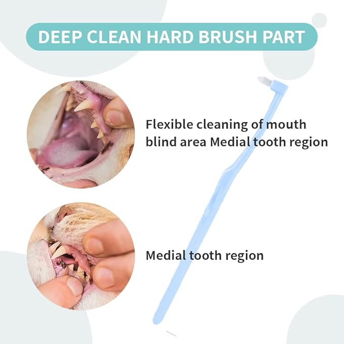 YMPEKA 3Pack Small Dog Toothbrush Cat Tooth Brush Brushing Kit pet Toothbrush Cat Dental Care,Deep Clean Acne Chin Treatment Suction Cup 360 Degree Silicone pet Toothbrush, for Cats Dogs YMPEKA