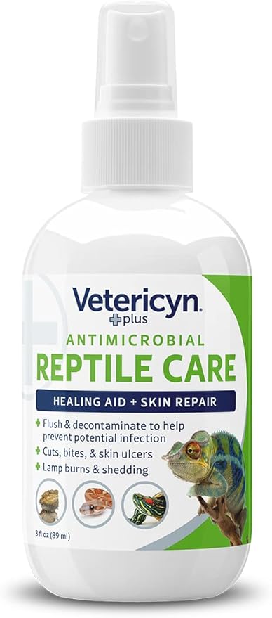 Vetericyn Plus Reptile Wound Care Spray | Reptile Skin Repair, Help Care for Reptile Wounds, Including Scale Rot, Lamp Burns, and Shedding. 3 Ounces Vetericyn
