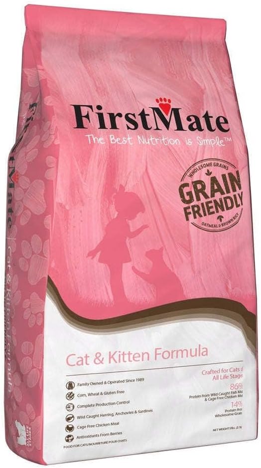 FirstMate Grain Friendly Cat & Kitten Formula 5 LB - PAWPICO