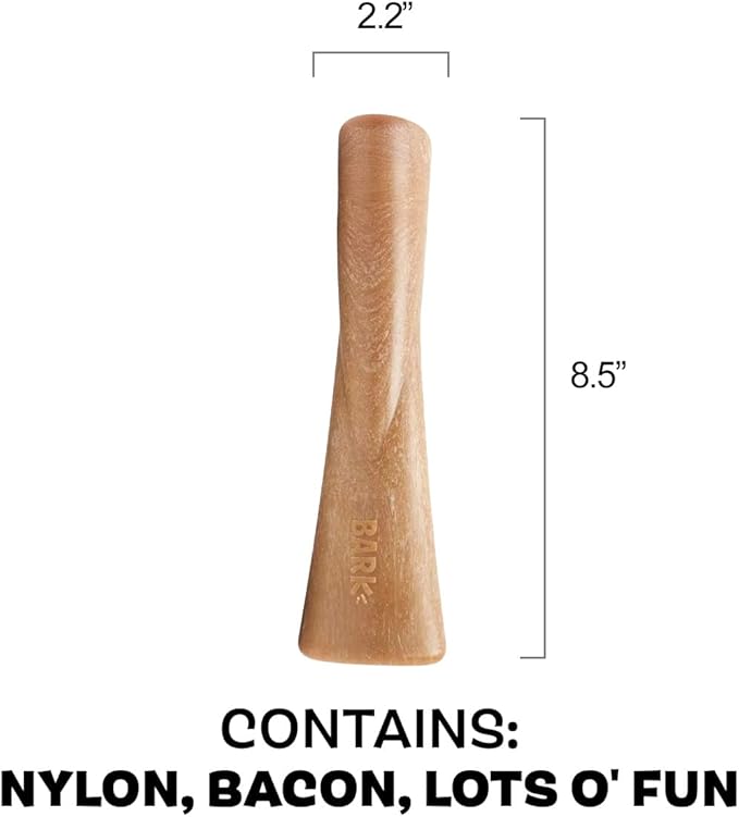 Barkbox Super Chewer Tough Dog Chew Toys for Aggressive Chewers, Dental Stimulating (Bacon Bone - Large) - PAWPICO