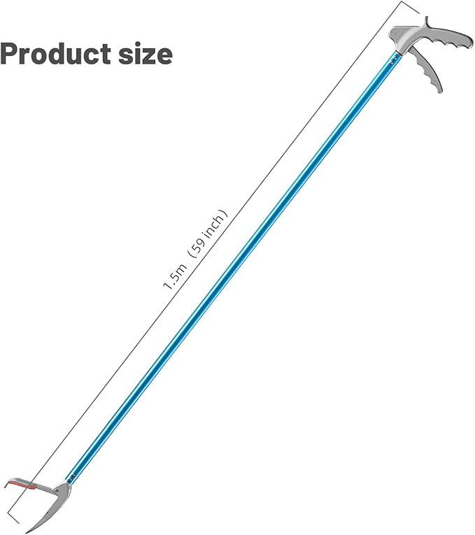 G2 60-inch Professional All-Aluminum Alloy Snake Tong Reptile Grabber Rattle Snake Catcher Wide Jaw Handling Tool with a Protective Structures for Snakes G2GO2GETHER
