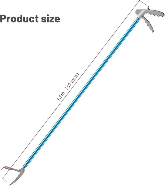 G2 60-inch Professional All-Aluminum Alloy Snake Tong Reptile Grabber Rattle Snake Catcher Wide Jaw Handling Tool with a Protective Structures for Snakes G2GO2GETHER