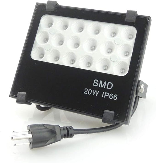 110V 20W Slim Waterproof Ultra Violet UV LED Flood Black Light Blacklight for Party Supplies, Glue Curing, Neon Glow, Glow in The Dark, with US Plug QUANS