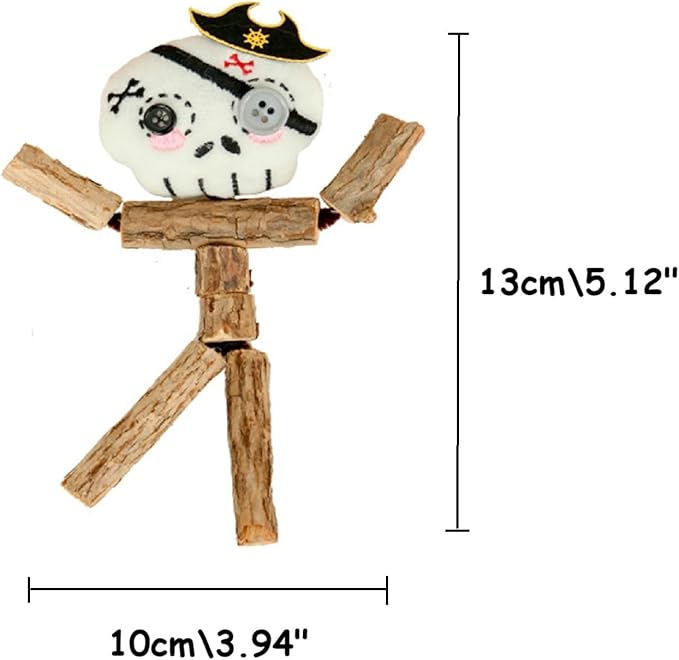 Halloween Pirate Matatabi Cat Chew Toy - Skull Design, Natural Teeth Cleaning and Stress Relief Interactive Toy for Cats - PAWPICO