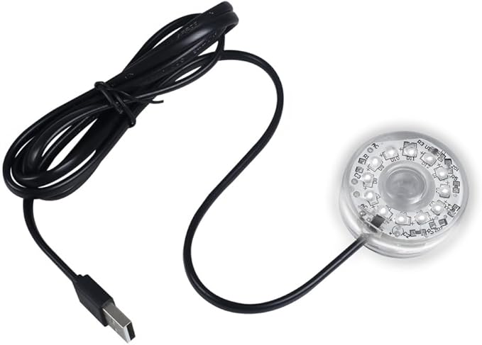 Fish Tank Light, Waterproof LED Aquarium Submersible Light USB Multicolor Decoration Light with Suction Cup for Fish Tanks Coral Tanks Aquatic Plant Tanks Mioyoow