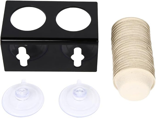 Paper Feeding Cups Samll 0.5 oz Gecko Food and Water Feeding Dish Ledge Accessories Bowls for Crested Gecko Lizards Reptiles Pets (Ledge+20cups) QIHYCUF