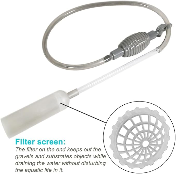 Newpol 5.7FT Aquarium Siphon Vacuum Cleaner for Fish Tank Cleaning Gravel & Sand & Change The Water Newpol
