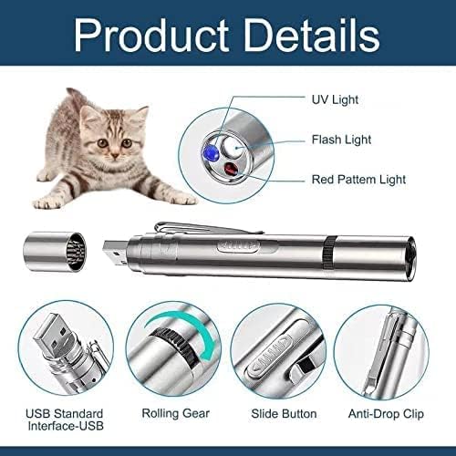 Cat Laser Toys Pointer for Indoor, Cat Mouse Toys Wand Red Light Pet Interactive Toys to Keep Cat Busy, for Kitten Cat Dog Chase Play - PAWPICO