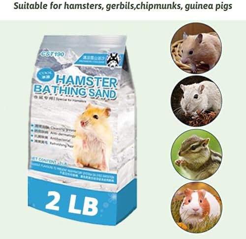 Hamster Hamster Bath Sand Dust Bathing Sand Gerbil Powder Grooming Sand for Tiny Friends Farm Chinchilla Dust Bath Potty Litter Sand 2LB Hamster Sand Hamiledyi